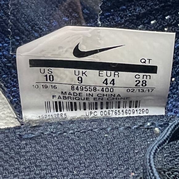 Nike Air Vapormax Flyknit  Midnight Blue Black Sneakers - Picture 4 of 11